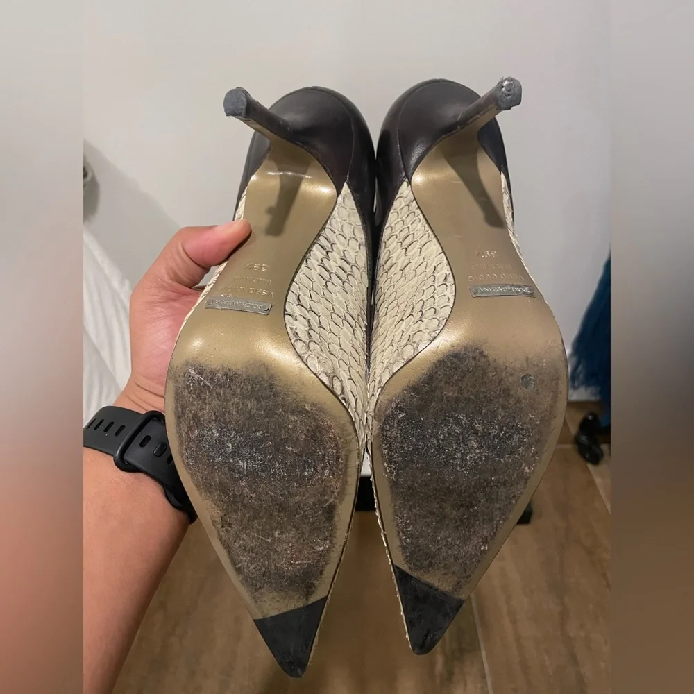 Dolce & Gabbana Snakeskin and Leather Heel